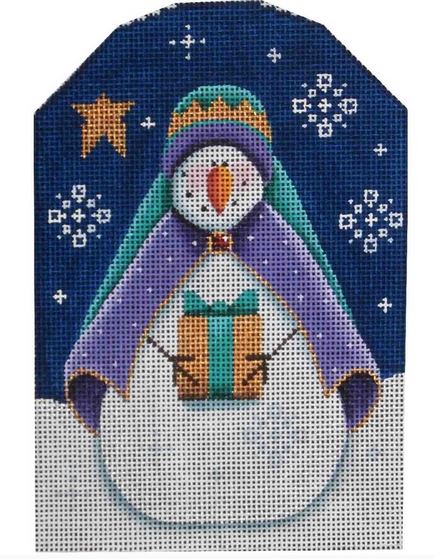 Purple Wise Snowman