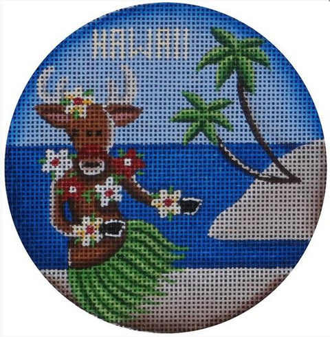 Hula Reindeer Ornament