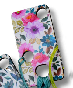 Pink Florals Wooden Floss Drops (Yarntree)