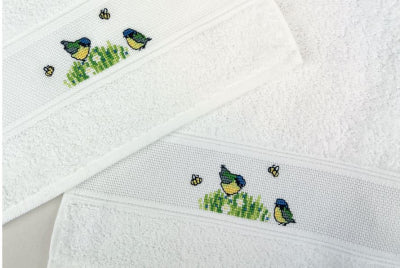 Blue Tit Towels (Permin)