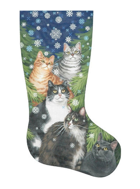 Cats and Snowflakes Stocking