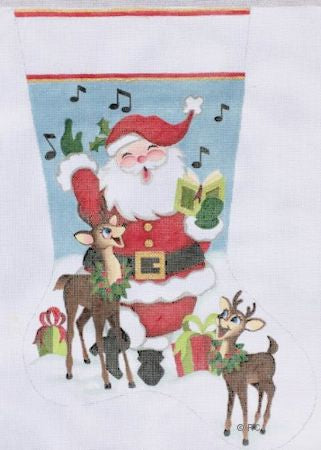 Santa Reindeer Stocking