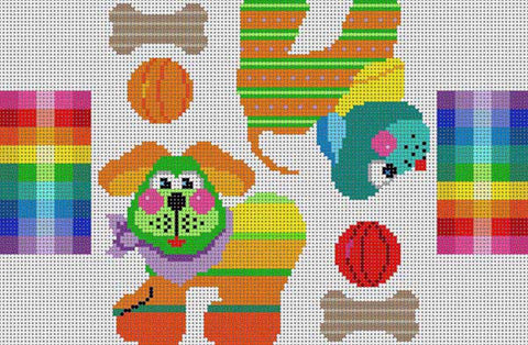 Colorful Dogs Brick Cover