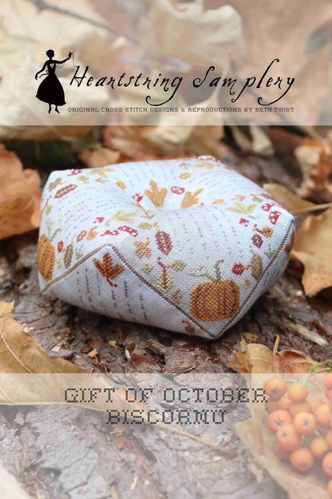 Gift Of October Biscornu (Heartstring Samplery)