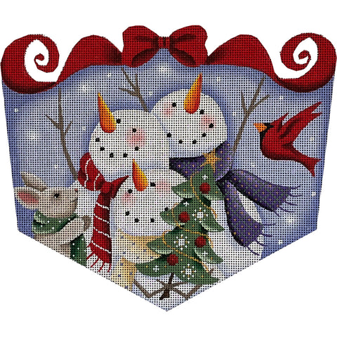 Snow Triplets Stocking Cuff - 13M (Rebecca Wood)