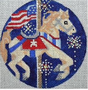 Fourth of July Carousel Horse