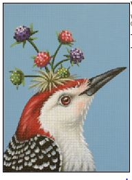 Woodpecker with Berry Crown