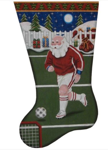 Soccer Santa Stocking - 13ct