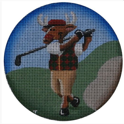 Golfing Reindeer Ornament