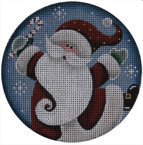 Curly Santa Ornament