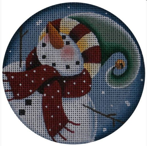 Curly Snowman 2 Ornament