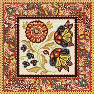 Peasant Print - Red