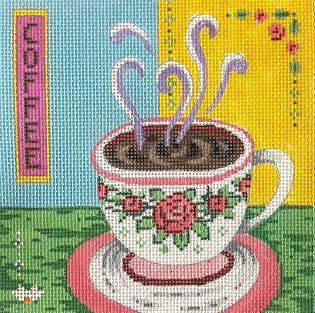 Coffee Cup - White/Pink Roses (MM Designs)