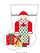 Mrs Claus With Packages Mini Sock