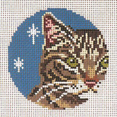 Brown Tabby Cat - Glimpse Ornament - 13ct