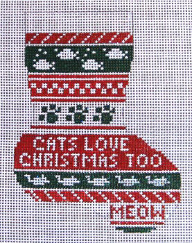 Cats Love Christmas Mini Stocking