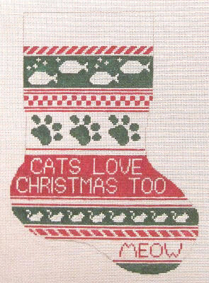 Cats Love Christmas Pet Stocking