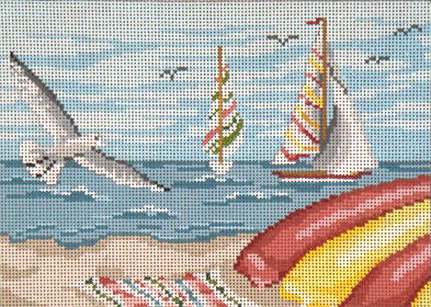 Seagulls and Sailboats - 13ct