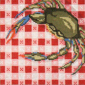 Crab on Tablecloth - 18ct