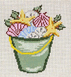 Bucket of Shells and Holly - 13ct