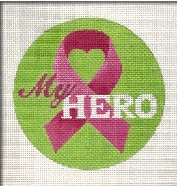My Hero Pink/Green Ornament