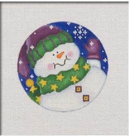 Star Scarf Snowman Ornament