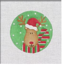 Reindeer Santa Ornament