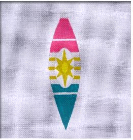 Retro Brite Teardrop Ornament