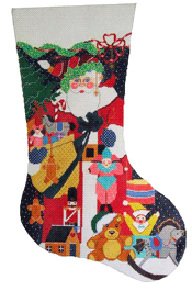 Santas Bag Full Of Toys Stocking