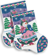 Skating Snowgirl Midi Sock