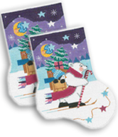 Cross Country Polar Bear Midi Sock