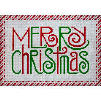 Merry Christmas With Candy Cane  Border