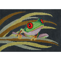Tree Frog In Grasses