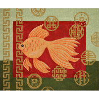 Goldfish and Coins Swimming Left
