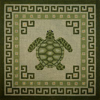 Sea Turtle With Green Borders