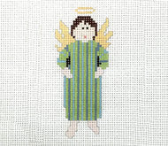 Vertical Stripe Angel Ornament
