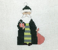 Wide Horizontal Stripe Santa Ornament