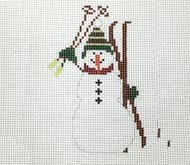 Skiing Snowman Ornament