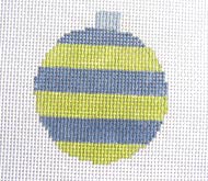 Wide Striped Bauble Ornament
