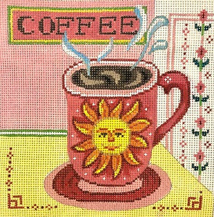 Coffee Cup - Pink & Yellow Sun (MM Designs)