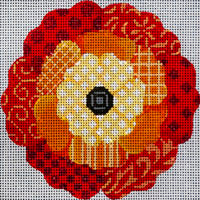 Fantasy Flower In Orange - Small
