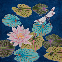 Water Lily and Dragonfly