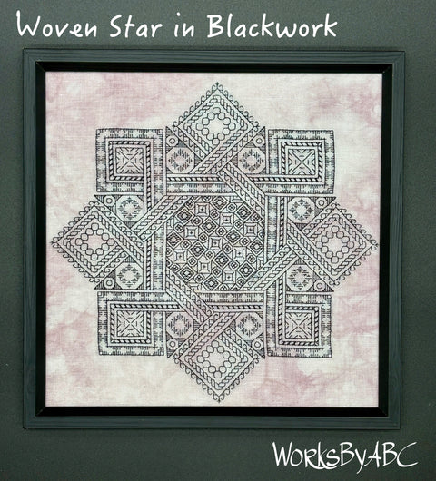Woven Star in Blackwork (Works by ABC)