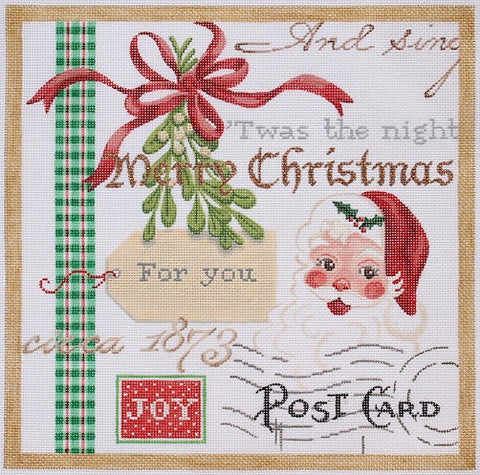 Christmas Collage 1 - Santa and Mistletoe