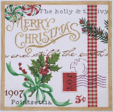 Christmas Collage 2 - Holly and Peppermints