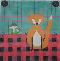 Fox On Buffalo Plaid