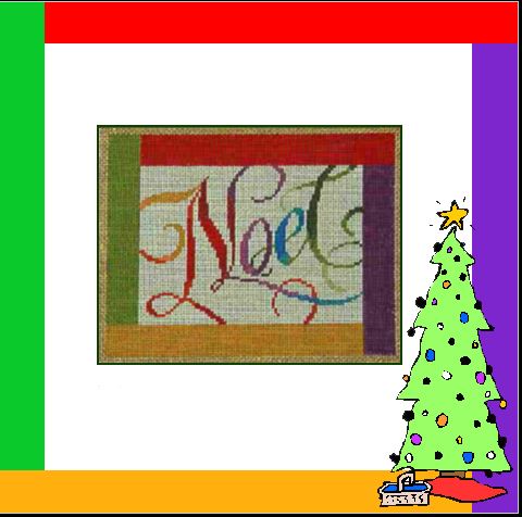 Rainbow Noel Pillow