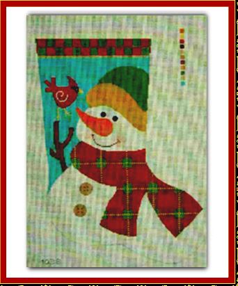 Primitive Snowman Stocking