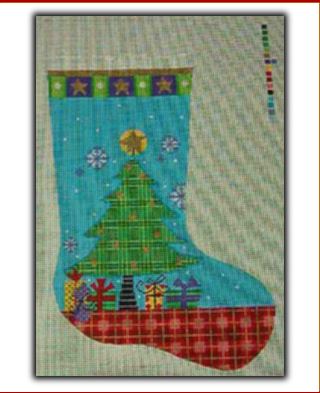Plaid Tree Stocking