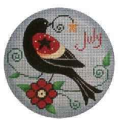 July Bird Ornament